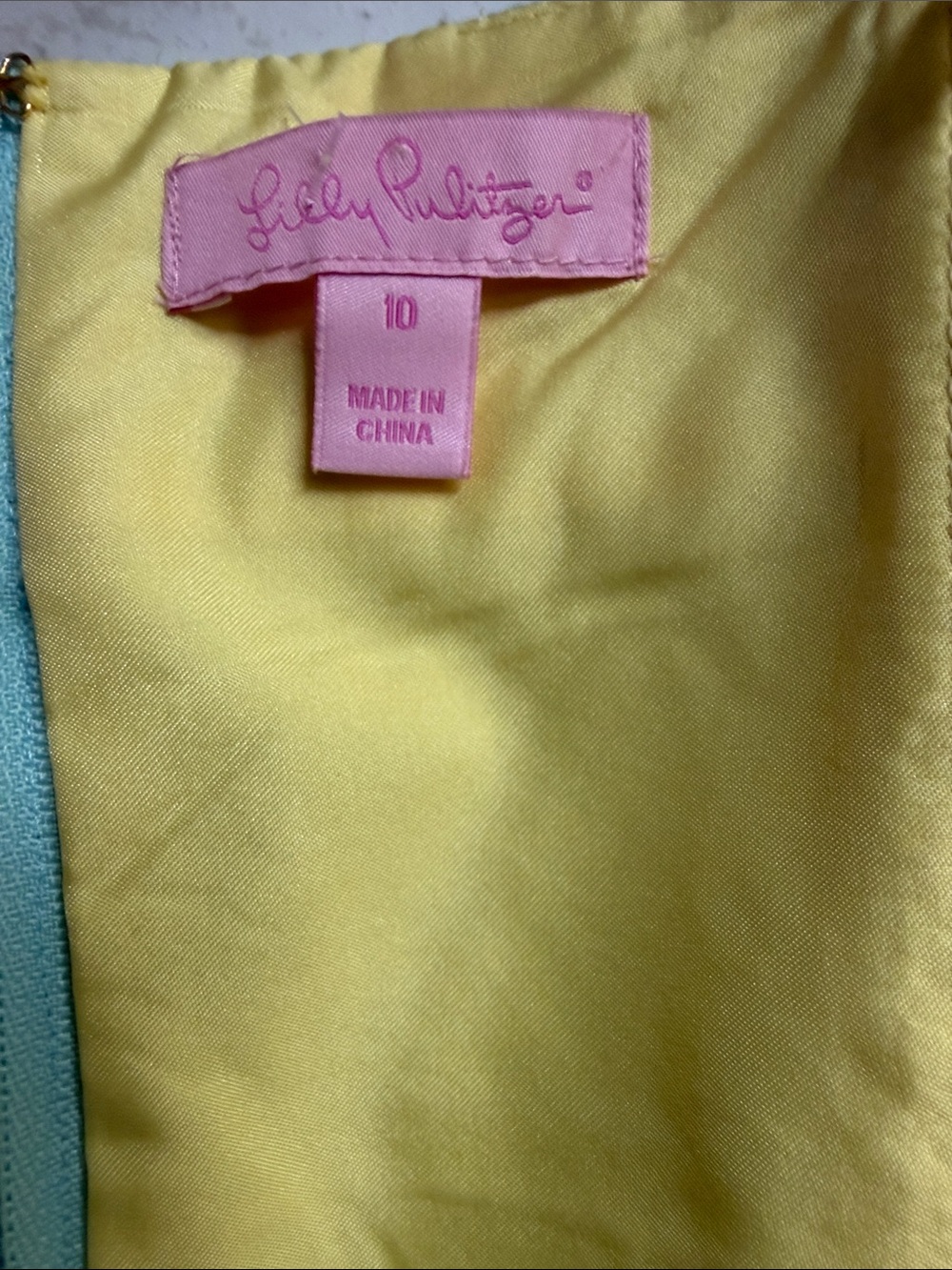 Lilly Pulitzer Strapless Light Blue Sheath Dress - Picture 6 of 9